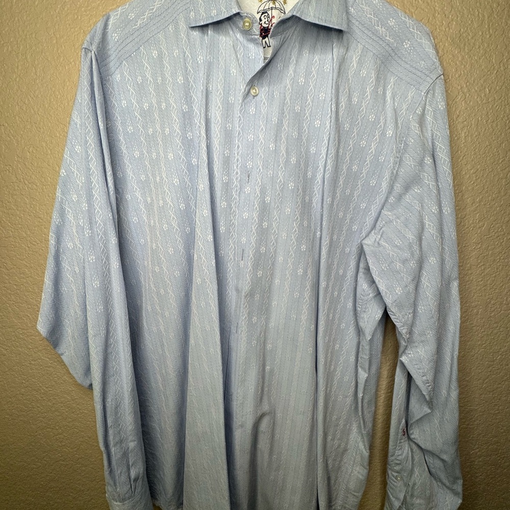 Robert Graham Light Blue Patterned Button Up Dres… - image 5